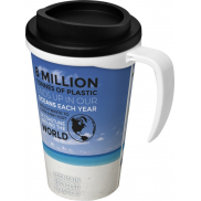 Kubek termiczny z serii Brite-Americano Grande o pojemności 350 ml, biały, czarny