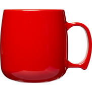 Kubek Classic wykonany z tworzywa sztucznego o pojemności 300 ml, czerwony