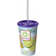 Kubek Brite-Americano® z podwójną ścianką o pojemności 350 ml, fioletowy