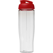Bidon H2O Tempo® o pojemności 700 ml z wieczkiem zaciskowym, biały, czerwony