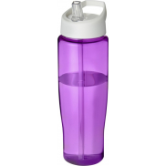 Bidon H2O Tempo® o pojemności 700 ml z wieczkiem z słomką, fioletowy, biały