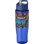 Bidon H2O Tempo® o pojemności 700 ml z wieczkiem z słomką, niebieski