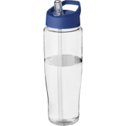 Bidon H2O Tempo® o pojemności 700 ml z wieczkiem z słomką, biały, niebieski