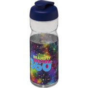 Bidon H2O Base® o pojemności 650 ml z wieczkiem zaciskowym, biały, niebieski