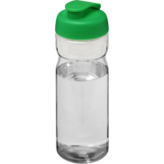 Bidon H2O Base® o pojemności 650 ml z wieczkiem zaciskowym, biały, zielony