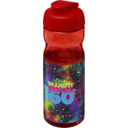 Bidon H2O Base® o pojemności 650 ml z wieczkiem zaciskowym, czerwony