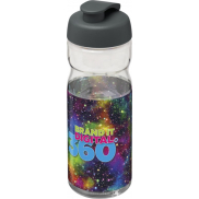 Bidon H2O Base® o pojemności 650 ml z wieczkiem zaciskowym, biały, szary