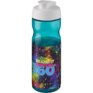 Bidon H2O Base® o pojemności 650 ml z wieczkiem zaciskowym, niebieski, biały