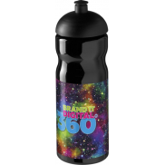 Bidon H2O Base® o pojemności 650 ml z wypukłym wieczkiem, czarny