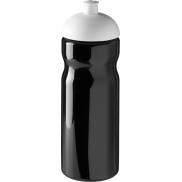 Bidon H2O Base® o pojemności 650 ml z wypukłym wieczkiem, czarny, biały