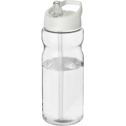 Bidon H2O Base® o pojemności 650 ml z wieczkiem z słomką, biały