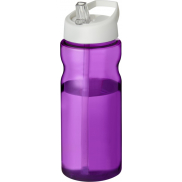 Bidon H2O Base® o pojemności 650 ml z wieczkiem z słomką, fioletowy, biały