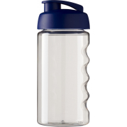 Bidon H2O Bop® o pojemności 500 ml z wieczkiem zaciskowym, biały, niebieski