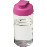 Bidon H2O Bop® o pojemności 500 ml z wieczkiem zaciskowym, biały, różowy