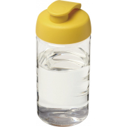 Bidon H2O Bop® o pojemności 500 ml z wieczkiem zaciskowym, biały, żółty