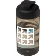 Bidon H2O Bop® o pojemności 500 ml z wieczkiem zaciskowym, szary, czarny