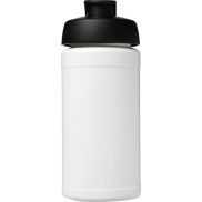 Bidon Baseline® Plus o pojemności 500 ml z wieczkiem zaciskowym, biały, czarny