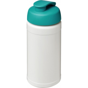 Bidon Baseline® Plus o pojemności 500 ml z wieczkiem zaciskowym, biały, niebieski