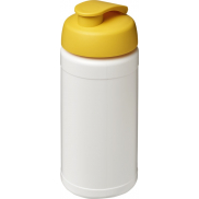 Bidon Baseline® Plus o pojemności 500 ml z wieczkiem zaciskowym, biały, żółty