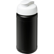 Bidon Baseline® Plus o pojemności 500 ml z wieczkiem zaciskowym, czarny, biały