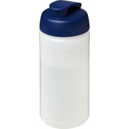 Bidon Baseline® Plus o pojemności 500 ml z wieczkiem zaciskowym, biały, niebieski