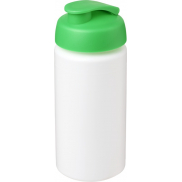 Bidon Baseline® Plus o pojemności 500 ml z wieczkiem zaciskowym i uchwytem, biały, zielony