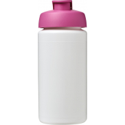 Bidon Baseline® Plus o pojemności 500 ml z wieczkiem zaciskowym i uchwytem, biały, różowy