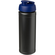 Bidon Baseline® Plus o pojemności 750 ml z wieczkiem zaciskowym i uchwytem, czarny, niebieski