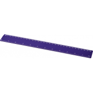 Linijka Renzo o długości 30 cm wykonana z tworzywa sztucznego, fioletowy
