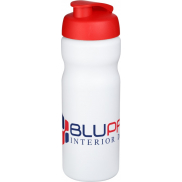 Bidon Baseline® Plus o pojemności 650 ml z otwieranym wieczkiem, biały, czerwony
