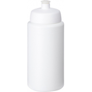 Bidon Baseline® Plus o pojemności 500 ml ze sportowym wieczkiem i uchwytem, biały