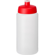 Bidon Baseline® Plus o pojemności 500 ml ze sportowym wieczkiem i uchwytem, biały, czerwony