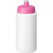 Bidon Baseline® Plus o pojemności 500 ml z wieczkiem sportowym, biały, różowy