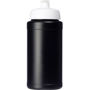 Bidon Baseline® Plus o pojemności 500 ml z wieczkiem sportowym, czarny, biały