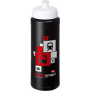 Bidon Baseline® Plus o pojemności 750 ml ze sportowym wieczkiem i uchwytem, czarny, biały