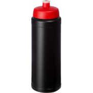 Bidon Baseline® Plus o pojemności 750 ml ze sportowym wieczkiem i uchwytem, czarny, czerwony