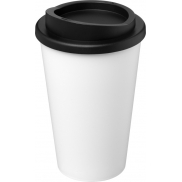 Kubek termiczny americano® o pojemności 350 ml z materiałów pochodzących z recyklingu, biały, czarny