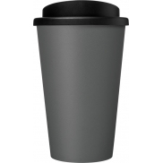 Kubek termiczny americano® o pojemności 350 ml z materiałów pochodzących z recyklingu, szary, czarny