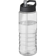 Bidon H2O Treble o pojemności 750 ml z wieczkiem z dzióbkiem, biały, czarny