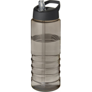 Bidon H2O Treble o pojemności 750 ml z wieczkiem z dzióbkiem, szary, czarny