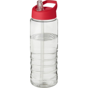 Bidon H2O Treble o pojemności 750 ml z wieczkiem z dzióbkiem, biały, czerwony