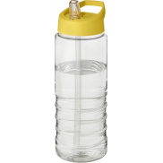 Bidon H2O Treble o pojemności 750 ml z wieczkiem z dzióbkiem, biały, żółty