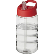 Bidon H2O Bop o pojemności 500 ml z wieczkiem z dzióbkiem, biały, czerwony