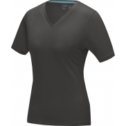 Damski T-shirt organiczny Kawartha z krótkim rękawem, xl, szary