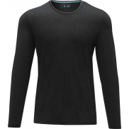Męski T-shirt organiczny Ponoka z długim rękawem, xs, czarny