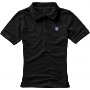 Damskie polo Calgary z krótkim rękawem 200 g/m², l, czarny