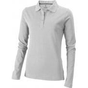Damskie polo Calgary z długim rękawem 200 g/m², xl, szary