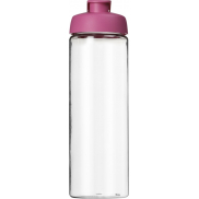Bidon H2O Vibe o pojemności 850 ml z otwieranym wieczkiem, biały, różowy