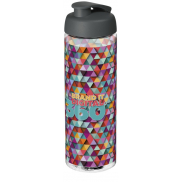 Bidon H2O Vibe o pojemności 850 ml z otwieranym wieczkiem, biały, szary