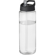 Bidon H2O Vibe o pojemności 850 ml z wieczkiem z dzióbkiem, biały, czarny